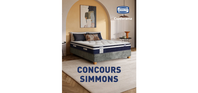 Conforama: 1 ensemble complet Simmons Hybride Fraicheur (sommier + matelas) &agrave; gagner
