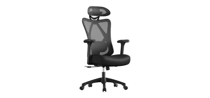 JoyBuy: Chaise de bureau ergonomique SONGMICS - maille, soutien lombaire, r&eacute;glable &agrave; 114,99&euro;