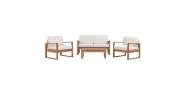 Cdiscount: Salon de jardin bois acacia FSC PALAWAN - Table 80x55x29 cm - 4 pers. &agrave; 369,99&euro; (au lieu de 529,99&euro;)
