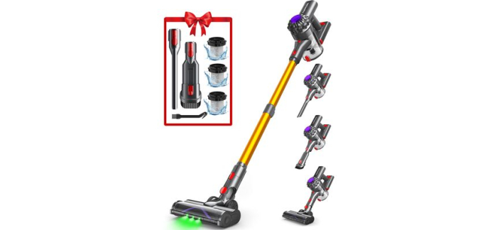 Cdiscount: Aspirateur balai sans fil VACTechPro 35kPa, 6-en-1, batterie amovible &agrave; 59,99&euro; (au lieu de 129&euro;)
