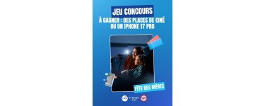 Skyrock: 1 iPhone 17 Pro ou 2 places de cin&eacute;ma &agrave; gagner