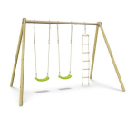 Cdiscount: Balançoire double Techwood Harmonie BLOU FUN avec échelle corde à 239€ (au lieu de 349€)