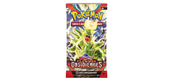 Fnac: Booster Pokémon Écarlate et Violet Flammes Obsidiennes (Physique) à 6,99€ (au lieu de 11,99€)