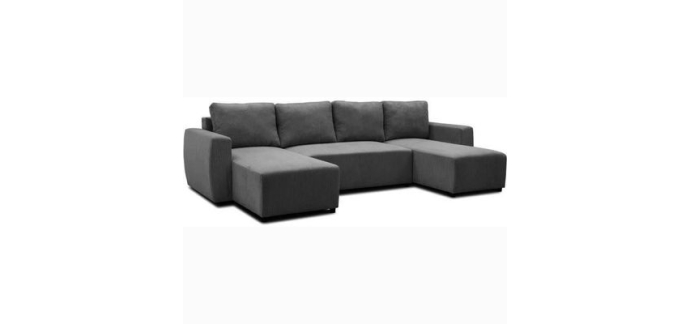 Cdiscount: Canapé convertible PHARELL 5/6 places velours côtelé anthracite à 629,99€ (au lieu de 699,99€)