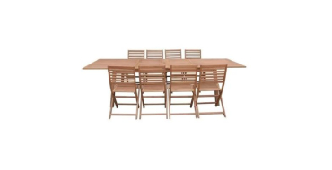 Cdiscount: Ensemble repas jardin HAVANA - Table extensible 180/280cm + 8 chaises &agrave; 499,99&euro; (au lieu de 699,99&euro;)