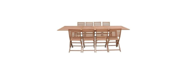 Cdiscount: Ensemble repas jardin HAVANA - Table extensible 180/280cm + 8 chaises &agrave; 499,99&euro; (au lieu de 699,99&euro;)