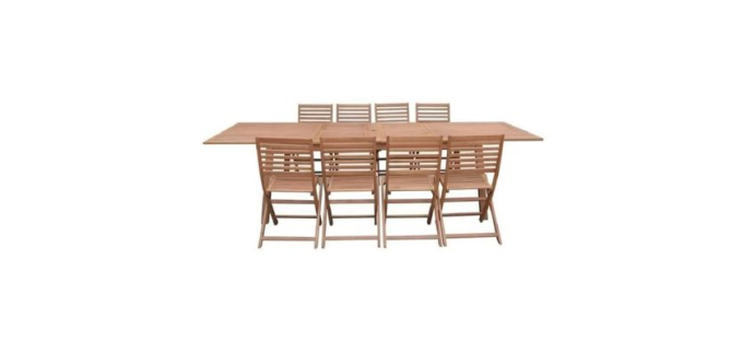 Cdiscount: Ensemble repas jardin HAVANA - Table extensible 180/280cm + 8 chaises &agrave; 499,99&euro; (au lieu de 699,99&euro;)