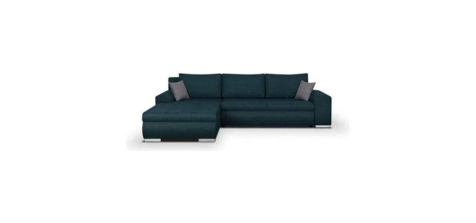 Cdiscount: Canapé d'angle convertible réversible + coffre - L 289 cm à 699,99€ (au lieu de 749,99€)