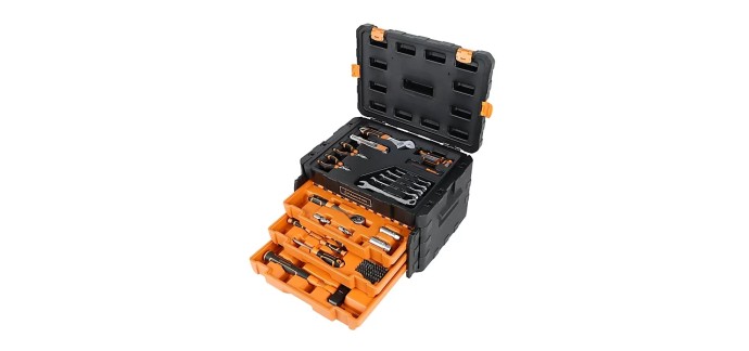 Castorama: Boîte à outils Magnusson 123 pièces - 3 tiroirs à 79€ (au lieu de 99€)