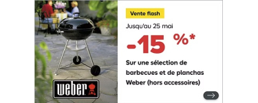 Castorama: -15% sur une s&eacute;lection de barbecues et planchas Weber