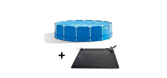 Cdiscount: Kit piscine tubulaire INTEX Metal Frame 457x122cm + tapis solaire à 279,99€ (au lieu de 299,99€)