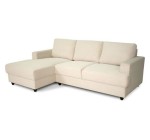 Cdiscount: Canapé d'angle gauche 4 places PAUL in cord - Tissu beige - 216x141x79 cm à 474,99€