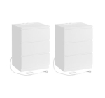 Cdiscount: VASAGLE Table de Chevet avec Multiprise, Lot de 2, 3 tiroirs, 2 prises CA, 2 USB à 72,99€