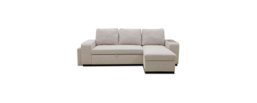 Cdiscount: Canap&eacute; d'angle convertible VALDO 3-4 places - Beige, USB, coffre, pouf - tablette &agrave; 569,99&euro;