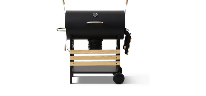 Cdiscount: Barbecue &agrave; charbon COOKING BOX MIKE EVOLUTION - 115x66x106 cm, 2 grilles acier chrom&eacute; &agrave; 99,99&euro;