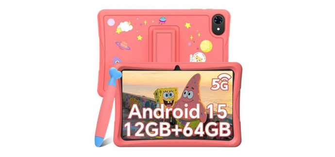 Cdiscount: Tablette enfant TABWEE K10 10" 12Go RAM 64Go ROM Android 15 &agrave; 69,99&euro; (au lieu de 101,99&euro;)