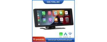 Cdiscount: Autoradio portable GEARELEC 10" Carplay Android Auto WiFi Bluetooth FM &agrave; 49,99&euro; (au lieu de 55,99&euro;)