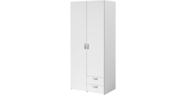 Cdiscount: Armoire VARIA PARISOT - Blanc, 2 portes + 2 tiroirs, L81xH185xP51 cm &agrave; 169,99&euro; (au lieu de 179,99&euro;)