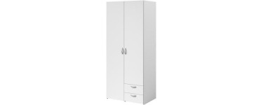 Cdiscount: Armoire VARIA PARISOT - Blanc, 2 portes + 2 tiroirs, L81xH185xP51 cm &agrave; 169,99&euro; (au lieu de 179,99&euro;)