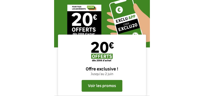 Leroy Merlin: [Exclu App] 20&euro; offerts d&egrave;s 200&euro; d'achat sur les rayons de votre choix