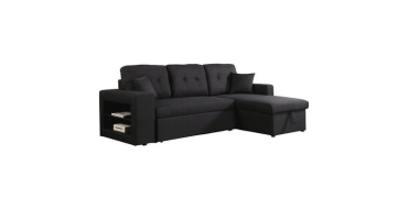 Cdiscount: Canap&eacute; d'angle convertible Axel - 3 places - Noir &agrave; 379&euro; (au lieu de 399&euro;)
