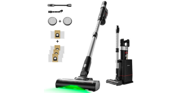 JoyBuy: Aspirateur balai sans fil ochama 28kPa, station auto-nettoyante - couches &agrave; 99,99&euro;