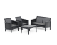 Carrefour: Salon de jardin Keter Atlas 4 places - résine, banc, 2 fauteuils, table basse à 101,99€