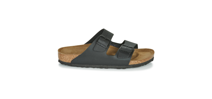 Spartoo: Sandales Birkenstock Arizona Birko-Flor Noir à 67,5€ au lieu de 90€