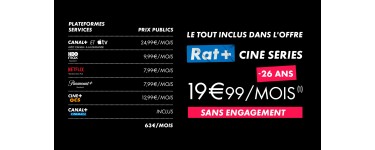 Canal +: [- 26 ans] Abonnement CANAL+, Apple TV+, Disney+, Netflix, OCS, Paramount+ et MAX à 19,99€/mois