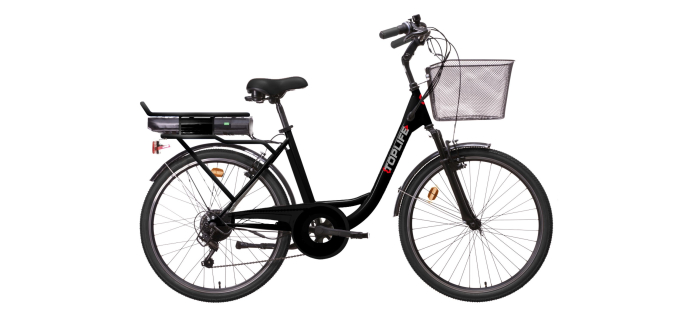 Carrefour: Vélo électrique Toplife E-4600 V2 - 36V 13Ah, 90km autonomie à 599,99€ (au lieu de 749,99€)