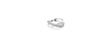 Amazon: Bague Swarovski Hyperbola - Rhodium, blanc &agrave; 47,60&euro; (au lieu de 93,37&euro;)