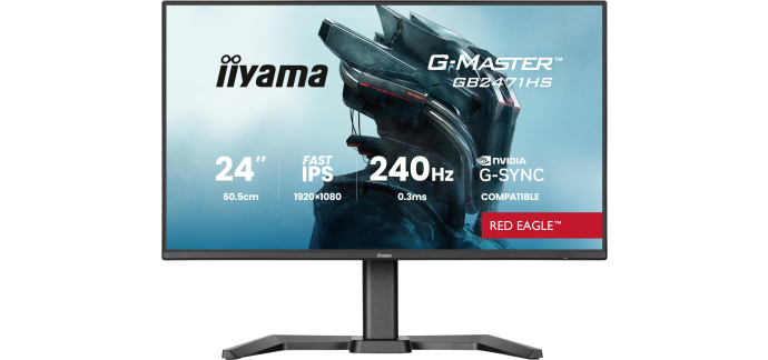 Amazon: Ecran PC Iiyama GB2471HS-B1 23.8" IPS 240Hz 0.3ms à 109€ (au lieu de 115.15€)