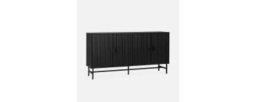 Sweeek: Buffet de rangement noir Bazalt 4 portes &agrave; 174,99&euro; (au lieu de 249,99&euro;)