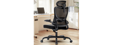 Amazon: Chaise ergonomique Huanuo - appui-t&ecirc;te, soutien lombaire, accoudoirs 3D &agrave; 59,99&euro;