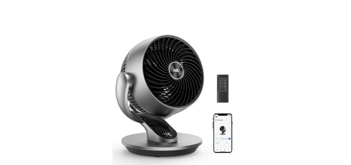 Amazon: Ventilateur de table Dreo - 28 dB, 18 cm, 4 vitesses à 67,99€ (au lieu de 84,99€)