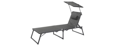 LIDL: Bain de soleil aluminium LIVARNO Houston - pliable, dossier 5 positions &agrave; 59,99&euro; (au lieu de 69,99&euro;)