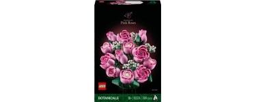 Fnac: LEGO® Botanicals Bouquet de roses roses (10374) à 37,59€ (au lieu de 46,99€)