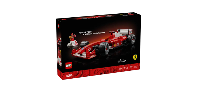 Fnac: LEGO Icons 11375 Ferrari F2004 Michael Schumacher (PS5) à 71,99€ (au lieu de 89,99€)