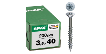 Amazon: Lot de 200 Vis universelle 3.5 Spax - t&ecirc;te frais&eacute;e, T Star Plus, 4 Cut &agrave; 9,92&euro; (au lieu de 17,12&euro;)