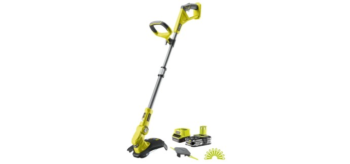 Leroy Merlin: Coupe-bordures sans fil RYOBI One+ Rlt183225fpk, 18V, l.30 cm, 1 batterie 2,5Ah à 99€ (via ODR de 20