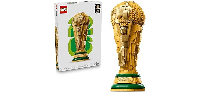 Amazon: LEGO® Icons Trophée de la Coupe du Monde de la FIFA™ (43020) à 158,99€ (au lieu de 179,99€)