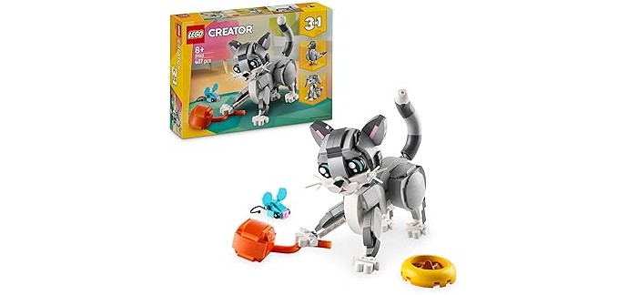 Amazon: LEGO® Creator 3-en-1 Le chat joueur (31163) à 18,99€ (au lieu de 24,99€)