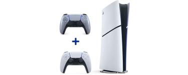 Cdiscount: Pack PS5 Slim Digital + 2&egrave;me manette Sterling Silver &agrave; 529&euro;