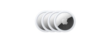 Amazon: Lot de 4 Apple AirTag 1&egrave;re g&eacute;n&eacute;ration - Tr&egrave;s bon &eacute;tat &agrave; 66,68&euro; (au lieu de 119&euro;)