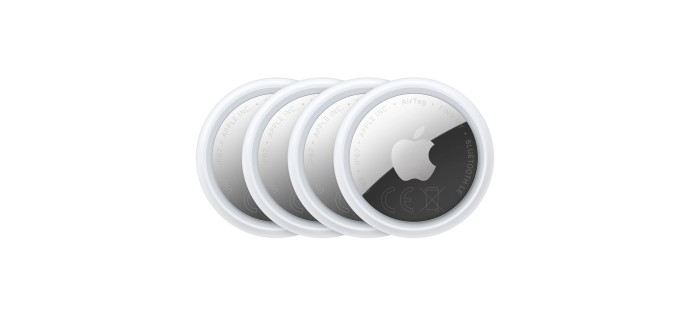 Amazon: Lot de 4 Apple AirTag 1ère génération - Très bon état à 66,68€ (au lieu de 119€)