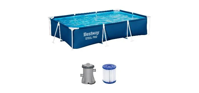 LIDL: Bestway Piscine tubulaire Steel Pro 300x201x66cm - 3300L à 99€ (au lieu de 109€)
