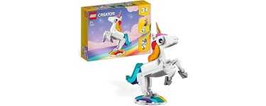 Amazon: LEGO® Creator 3-en-1 La licorne magique (31140) à 7,99€ (au lieu de 9,99€)