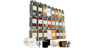 Amazon: Lot de 24 pots &agrave; &eacute;pices Kitchi 120ml herm&eacute;tiques &agrave; 26,17&euro; (au lieu de 31&euro;)