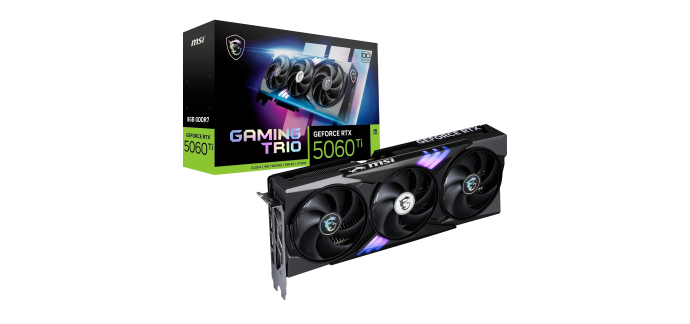 Amazon: Carte graphique MSI RTX 5060 Ti 8G Gaming Trio OC à 349€ (au lieu de 390€)