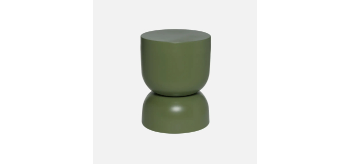 Sweeek: Table d'appoint en métal vert kaki Ø32 à 48,99€ (au lieu de 69,99€)